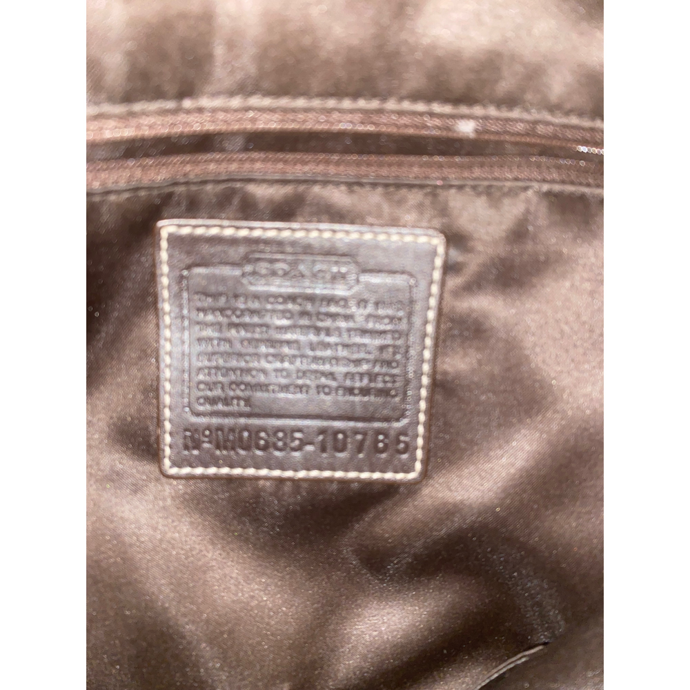 Vintage Coach Ergo Signature Canvas Hobo Shoulder Bag with Turnlock in Brown - Picture 2 of 5
